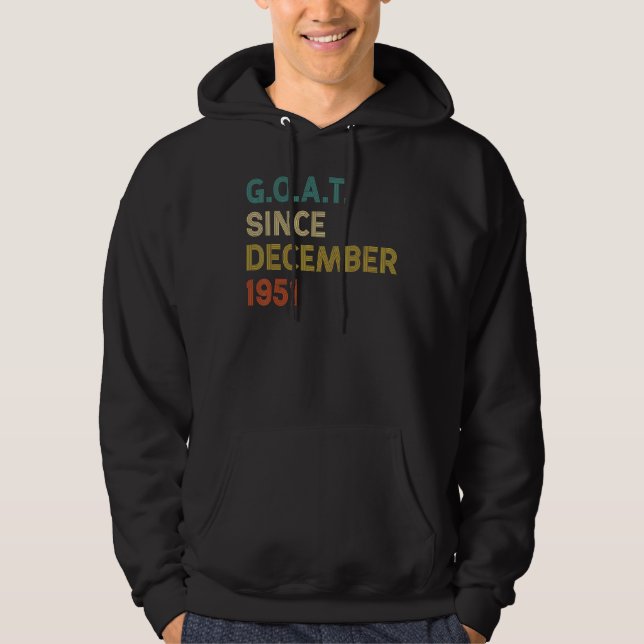 Veste À Capuche 71e anniversaire Chèvre âgée de 71 ans depuis déce (Devant)
