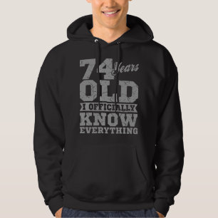 Veste À Capuche 74 ANS ÂGÉ 74 Anniversaire Cadeau Papa sait tout