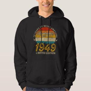 Veste À Capuche 76 ans 1949 Retro Awesome 76e anniversaire Cadeau