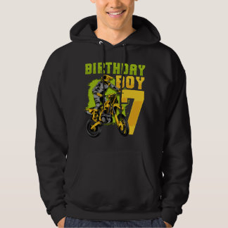 Veste À Capuche 7th Birthday Gift Party Motocross Dirt Bike Racer 