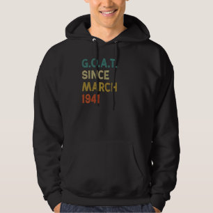 Veste À Capuche 81e anniversaire 81 ans chèvre depuis mars 1941