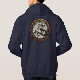 Veste À Capuche [900] Dragon oriental sacré noir et or