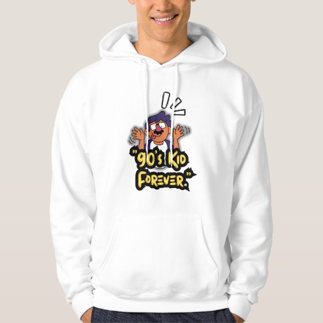 Veste À Capuche 90's Kid Forever - Nostalgia Cartoon Edition (Devant)