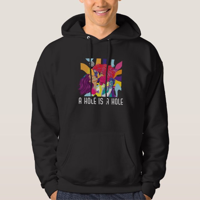 Veste À Capuche A Hole Is A Hole Bisexual Rainbow Pride Bisexualit (Devant)