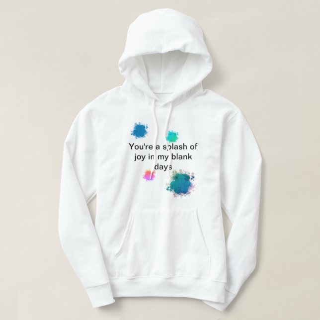 Veste À Capuche "A splash of joy" hoodie for men (Design devant)