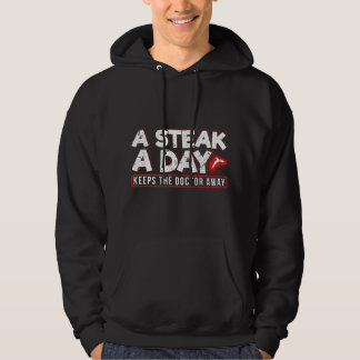 Veste À Capuche A Steak A Day Carnivore Diet Anti-Vegan Anti-Veget