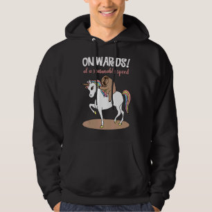 Veste À Capuche À Une Vitesse Raisonnable Unicorn Sloth Runnin