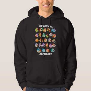 Veste À Capuche ABC Animaux Identification A Z Types De Zoo Animau