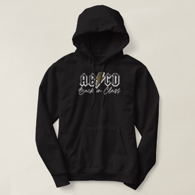 Veste À Capuche ABCD Retour en classe T-shirt enseignant (Design devant)