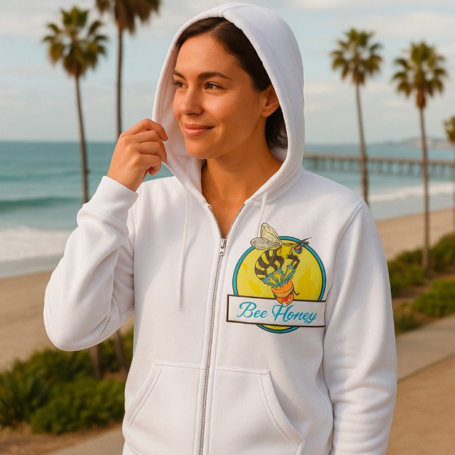 Veste À Capuche Abeille avec Miel Jar apiculteur Vintage (Créateur téléchargé)