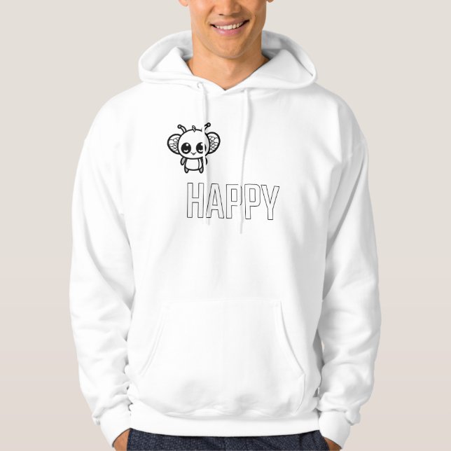 Veste À Capuche Abeille Heureuse :) (Devant)