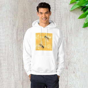 Veste À Capuche Abeilles de miel sur un Motif de nid d'abeille