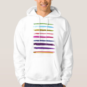 Veste À Capuche Abstract Painting Colorful Paint Brush Strokes