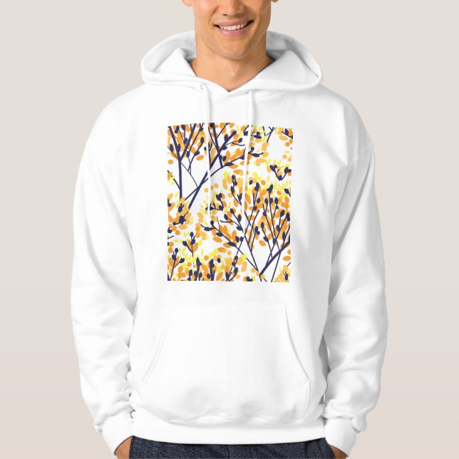 Veste À Capuche Abstrait arbre d'automne Motif moderne (Devant)