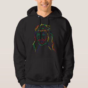 Veste À Capuche Abstrait Jesus Graphic Image Cool Fun Piece T-Shir