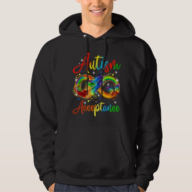 Veste À Capuche acceptation de l'autisme (Devant)