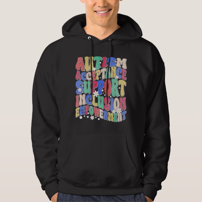 Veste À Capuche acceptation de l'autisme inclusion soutien autonom (Devant)