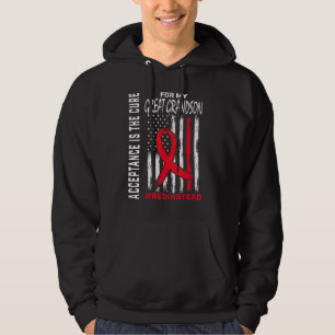 Veste À Capuche Acceptation Redinstead Rouge Plutôt Autisme Grand