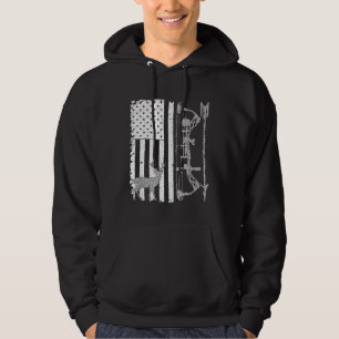 Veste À Capuche Accessoires de drapeau American Deer Hunter Bow Hu