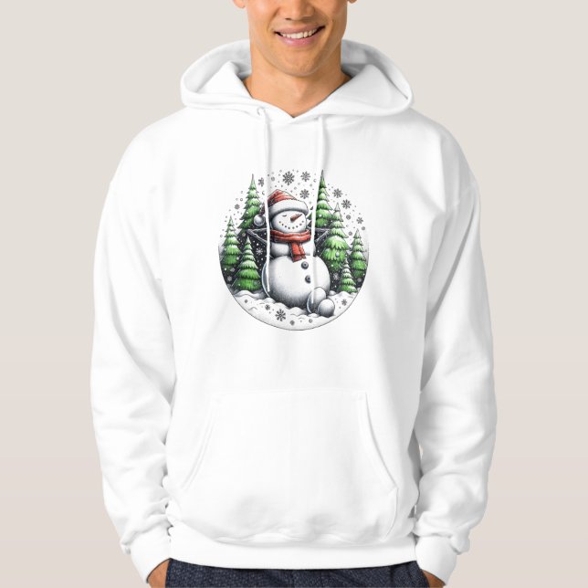 Veste À Capuche Addictif de Noël brillant (Devant)