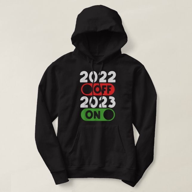 Veste À Capuche Adieu 2021 Bonjour 2022 Nurse Life Bonne année (Design devant)