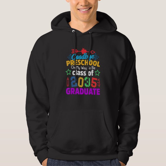 Veste À Capuche Adieu Classe Préscolaire De 2035 Grad Hello Kinder (Devant)