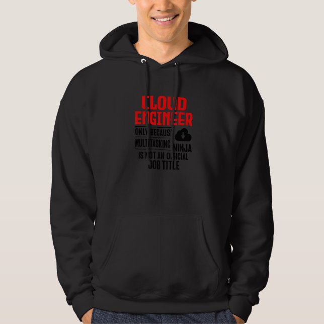 Veste À Capuche Administrateur Cloud pour un ingénieur devops Clou (Devant)