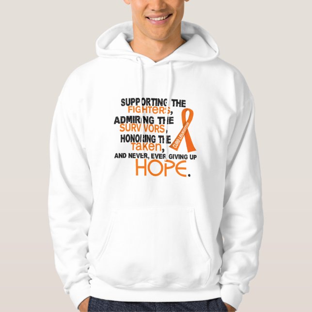 Veste À Capuche Admirer de soutien honorant la leucémie 3,2 (Devant)