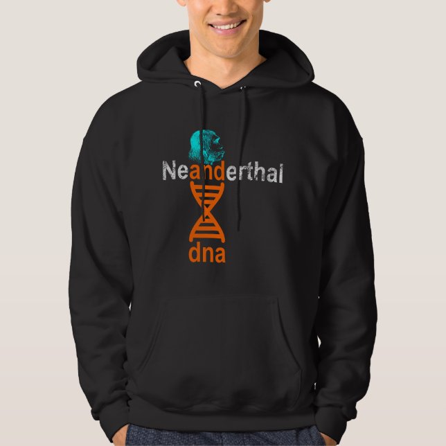 Veste À Capuche ADN double hélice génétique de Neandertal (Devant)