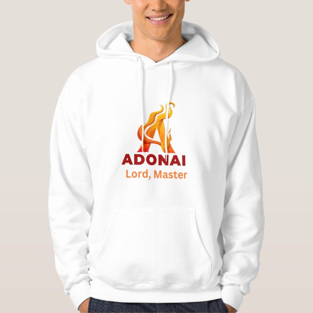 Veste À Capuche Adonai – Seigneur et Maître Christian Hoodie  (Devant)