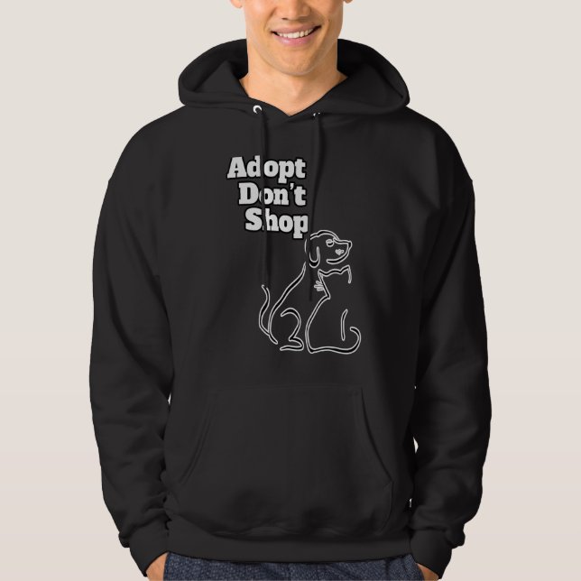 Veste À Capuche Adopter Donu2019t Acheter Animaux de compagnie Ani (Devant)