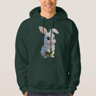 Veste À Capuche Adorable Bunny Hoodie Cute White Rabbit Design