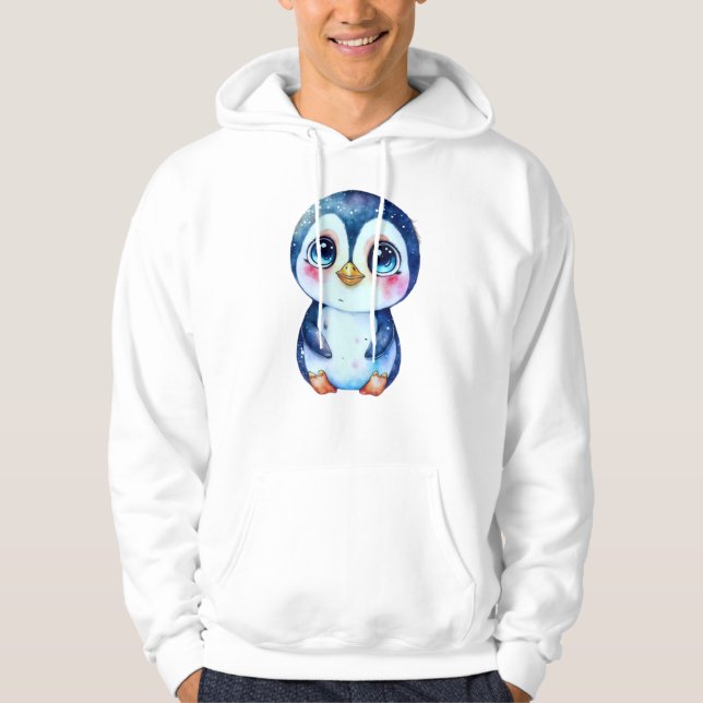 Veste À Capuche Adorable pingouin dans la neige (Devant)