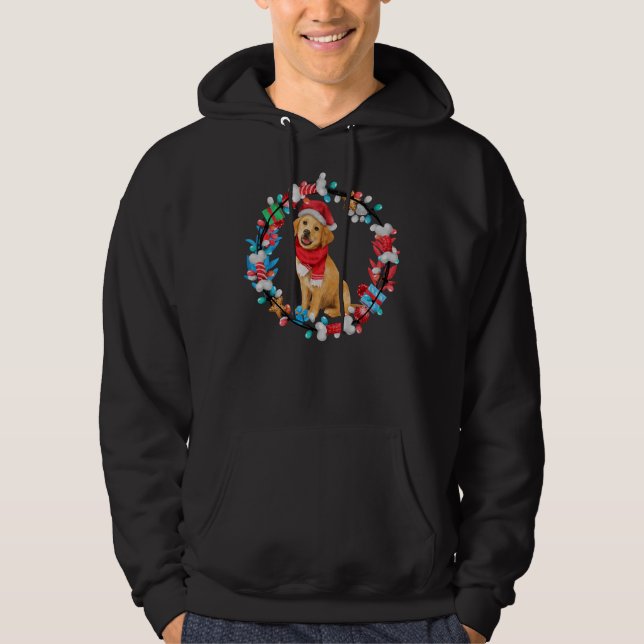 Veste À Capuche Advent Wreath Labrador Retriever Noël (Devant)