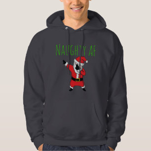 Veste À Capuche AF vilain tamponnant le Joyeux Noël du père noë