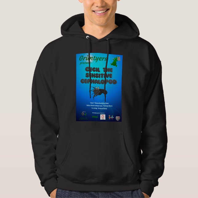 Veste À Capuche Affiche « Cecil le céphalopode sensible » (Devant)