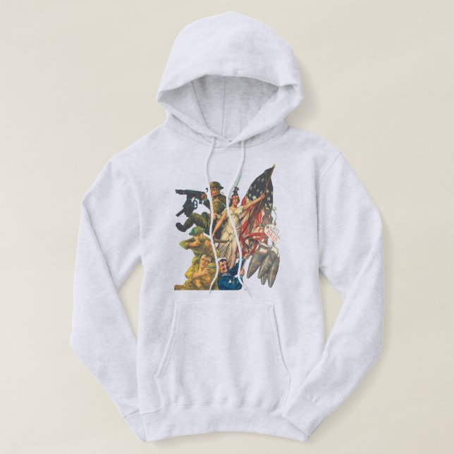 Veste À Capuche Affiche de propagande américaine de la Première Gu (Design devant)