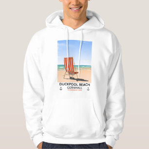 Veste À Capuche Affiche de voyage de Ducpool Beach Cornwall