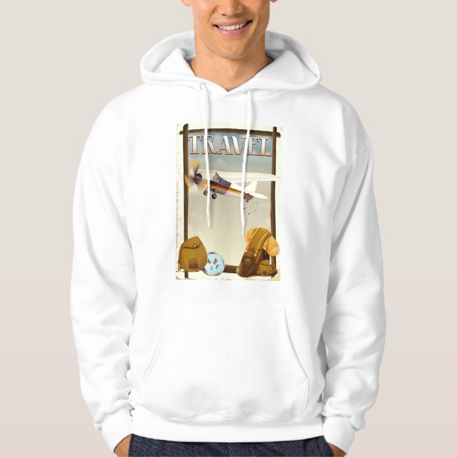 Veste À Capuche Affiche de voyage vintage (Devant)