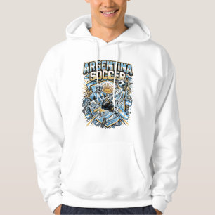 Veste À Capuche Affiche des Nations de football squelette d'Argent