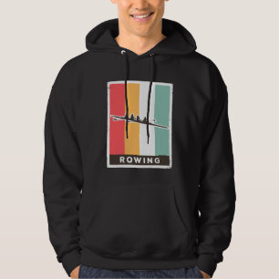 Veste À Capuche Affiche Rétro Cadeau Sport d'Aviron Vintage 2