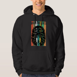 Veste À Capuche Afro Retro Black History Mois Black Woman Enseigne