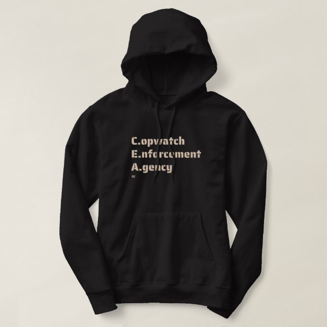 Veste À Capuche "AGENCE D'APPLICATION DE LA LOI COPWATCH" drôle de (Design devant)
