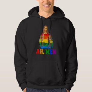 Veste À Capuche Ah Men Christian Lgbt Gay pride Rainbow Drapeau Jé
