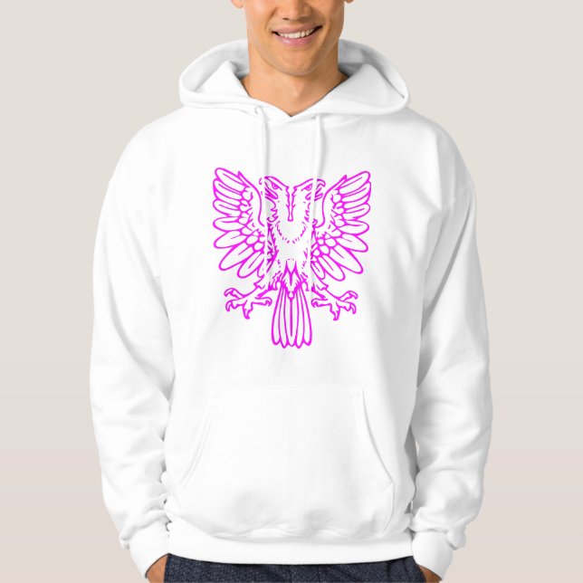 Veste À Capuche Aigle à deux têtes - Magenta (Devant)
