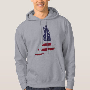 Veste À Capuche Aigle à drapeau américain personnalisable