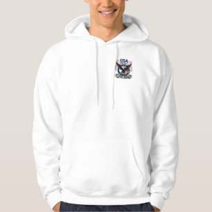 Veste À Capuche Aigle Américain Patriotique 250 Ans 1776-2026