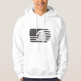Veste À Capuche Aigle fier avec drapeau américain