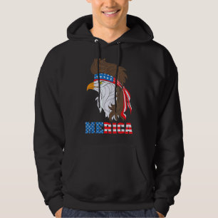Veste À Capuche Aigle patriotique 4 juillet Drapeau américain amér