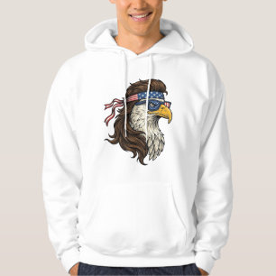 Veste À Capuche Aigle patriotique Mullet Gravure vintage vecteur D